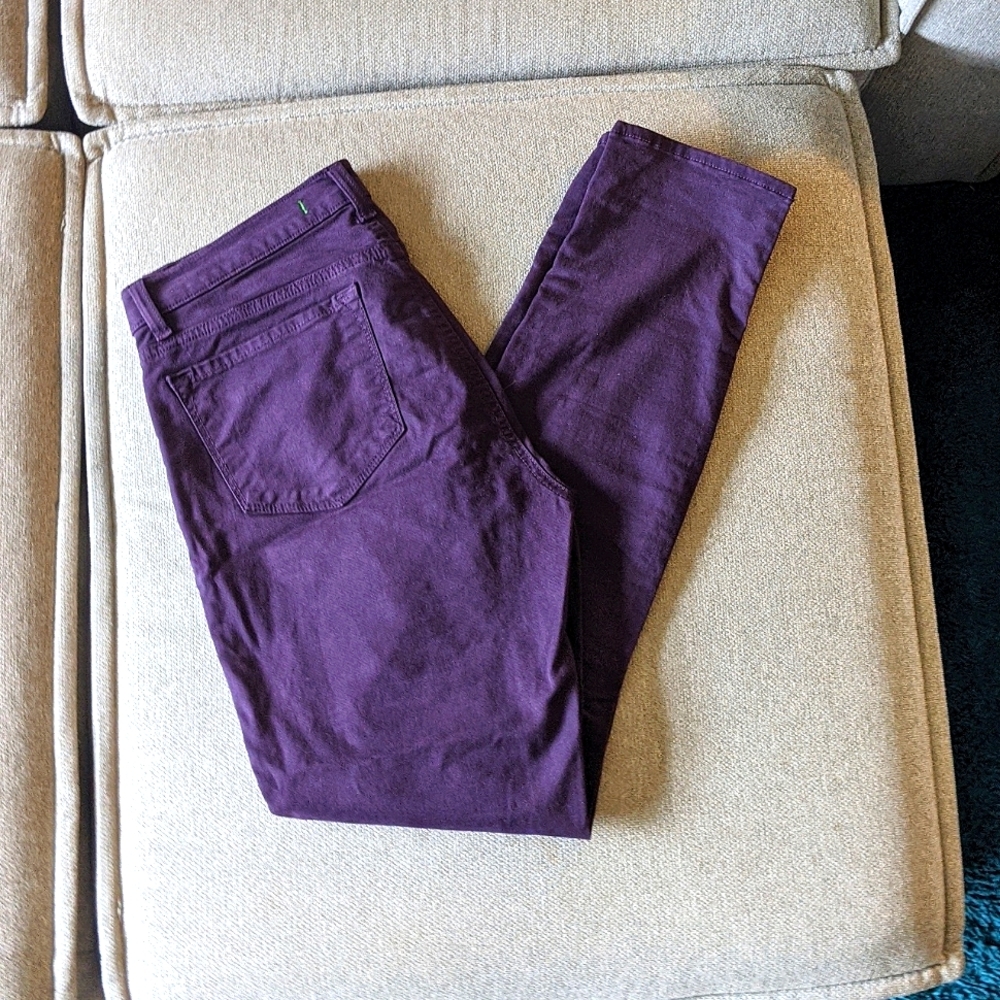 Purple skinny leg J-brand pants